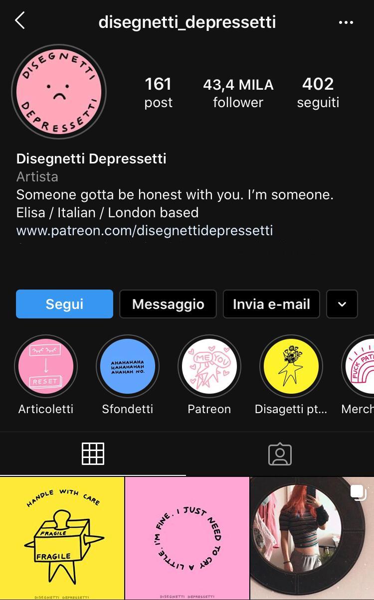 Il profilo Instagram da seguire: Disegnetti Depressetti – Una blogger