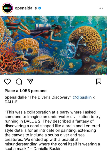 DALL-E 2: pagina Instagram ufficiale